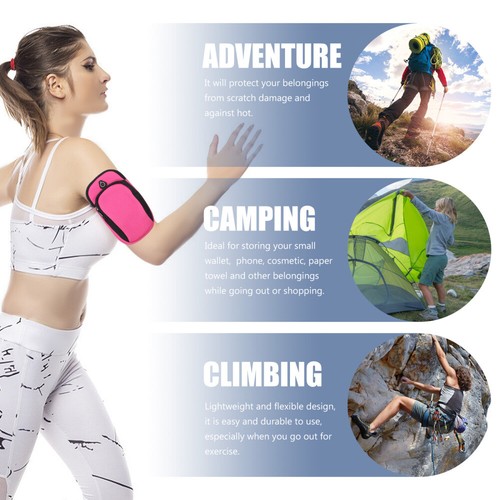 1PC Mobile Phone Arm Bag Portable Sports Arm Bag Pink Flexible Armband - 第 10/11 張圖片