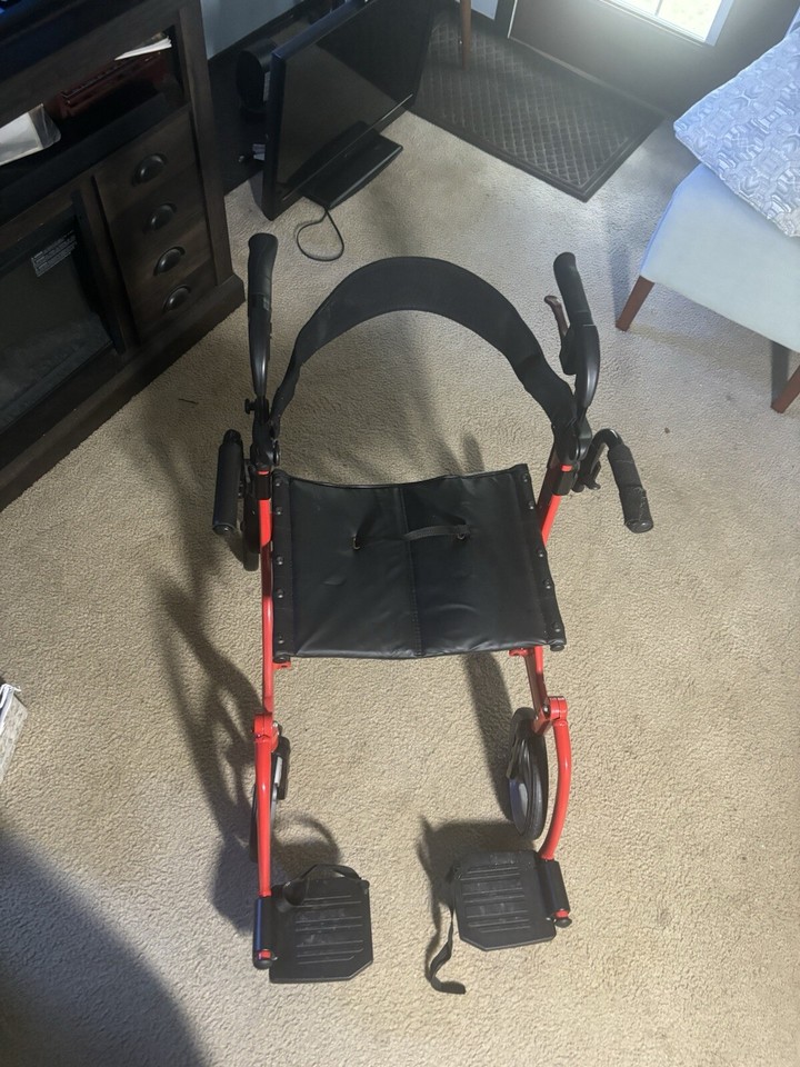 NEW Drive Medical Nitro Duet Rollator Walker and Transport Wheelchair