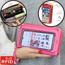 Crossbody Phone Purse Women Touch Screen Bag RFID Blocking Wallet Shoulder Strap