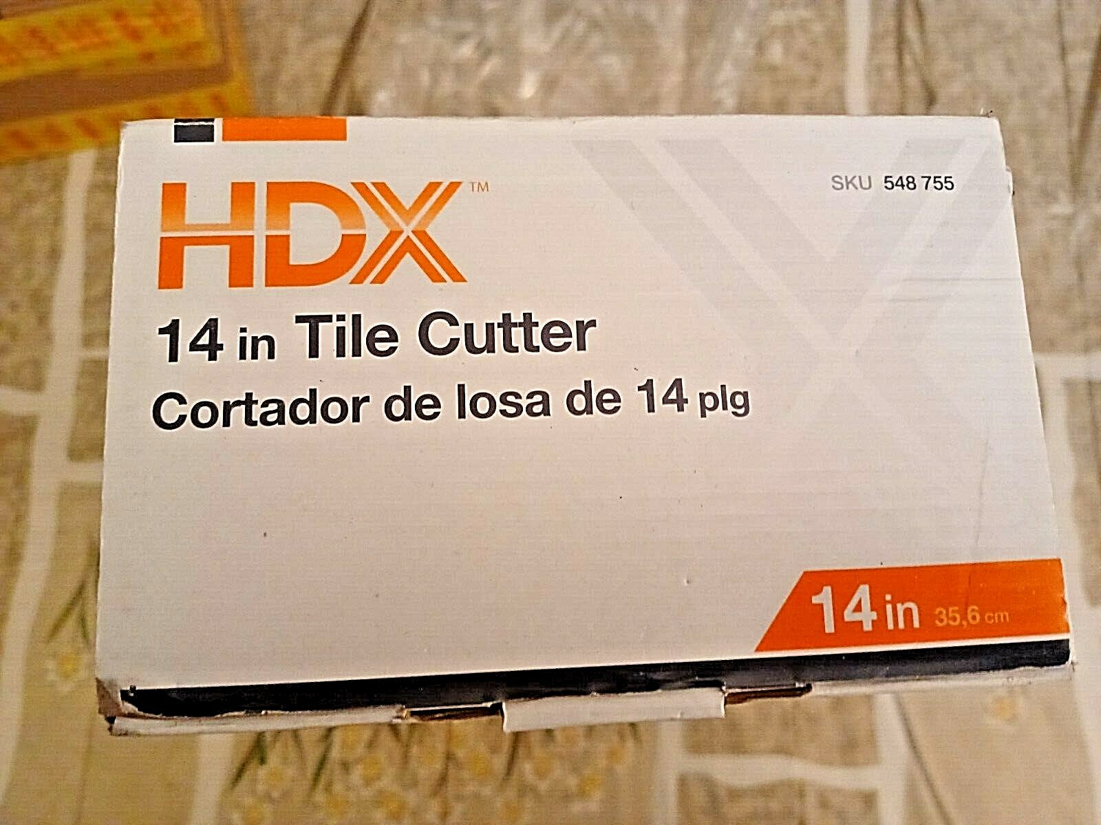 HDX 14" in. Tile Cutter Model 548755 for Porcelain and Ceramic Tile