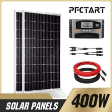 400W 12V Monocrystalline Solar Panel Kits Home RV Car Battery Power Off Grid PV