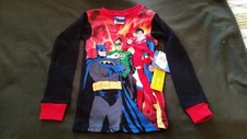 BOYS nice COTTON JUSTICE HEROES PJ size 8 long sleeved/ long pants NTW