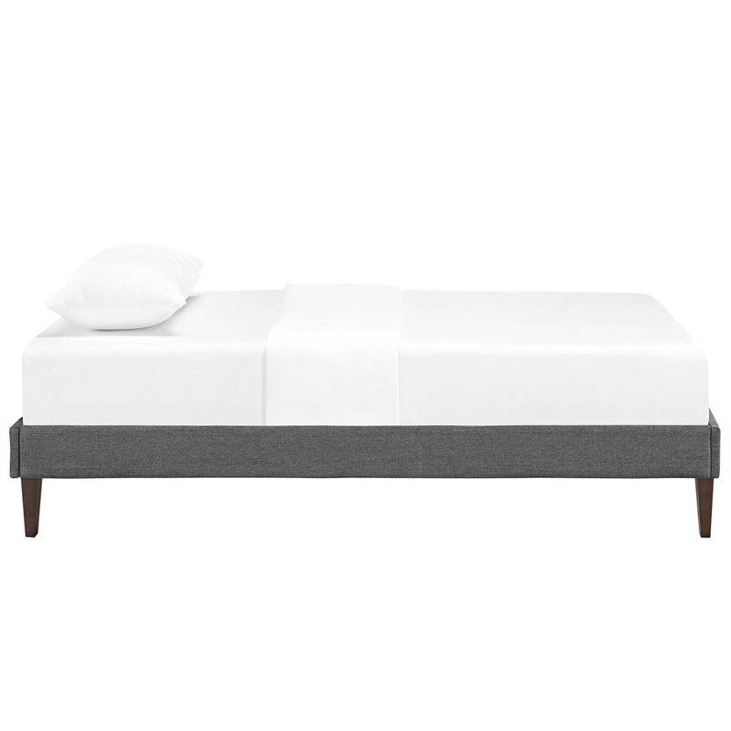 Modway Sharon Fabric Upholstered Twin Platform Bed in Gray
