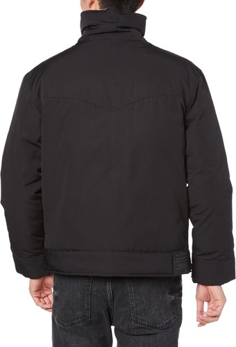 Levi's Webster Western Down Puffer Jacket Coat Warm Black $198 NEW sz L - Picture 2 of 8