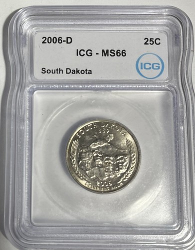 2006 S. Dakota State Quarter 25c ICG MS66 - Picture 3 of 4