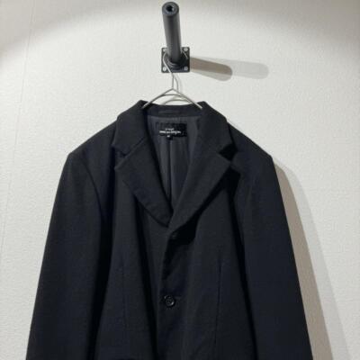 ジャケット・アウター A/W2001 comme des garcons tricot coat Comme des Garçons tricot black double breasted military-style coat