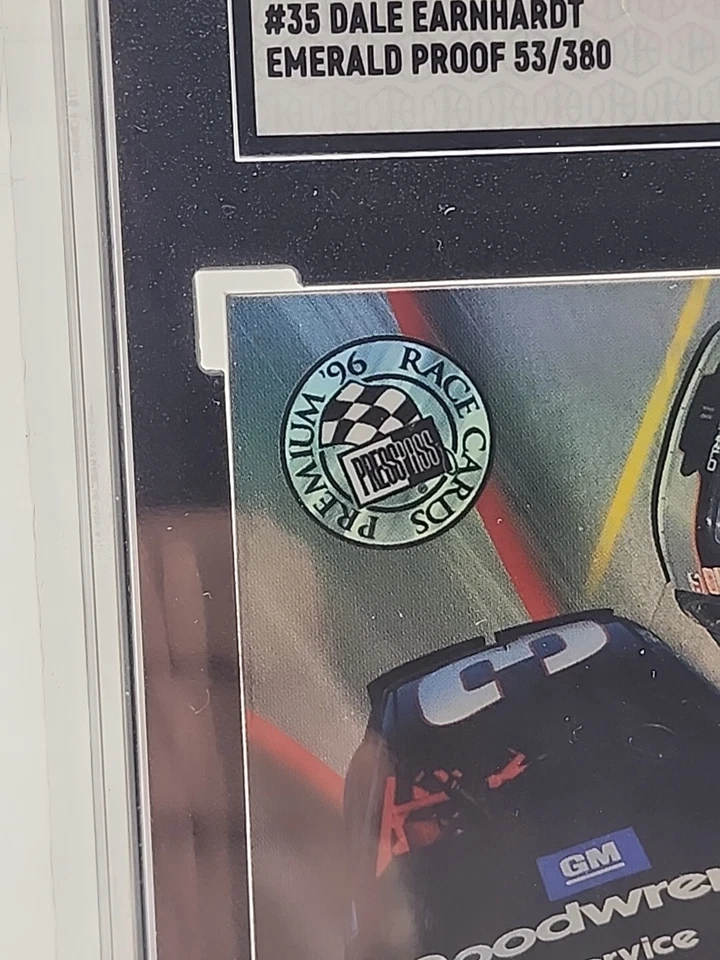 1996 Press Pass Premium Racing Nascar Dale Earnhardt Emerald Proof SP - SGC 10 - Image 3 of 4