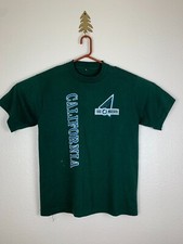 California Beverly Hill LA T shirt Vintage (Made in USA) (Green, L)