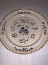 International China HEARTLAND Stoneware Chop Plate Platter Farm Scene 12.25”