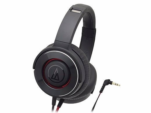 audio technica ATH-WS550 SOLID BASS Portable Headphones Gold Red