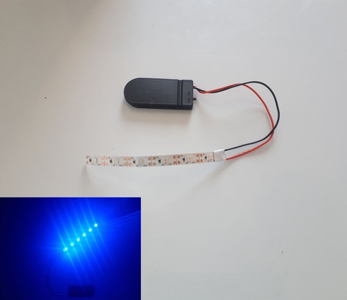 Blue LED light, LED lighting with battery small, CR2032, LED lighting for D.I.Y - Picture 16 of 17