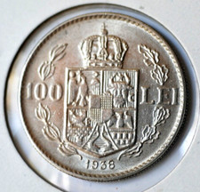 Rare 1938 Romania 100 Lei, Carol II, KM#54,  AU