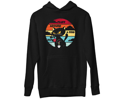 Funny Retro Cat Hoodie Pet Owner Cute Feline Lover Ailurophile Gift Sweatshirt
