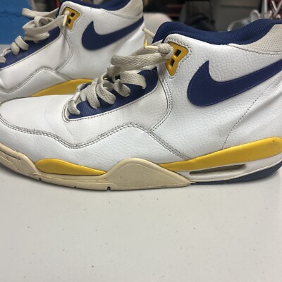 シューズ(男性用) Nike Flight Legacy Nike Flight Legacy Leather Black Hyper Blue Basketball Shoes
