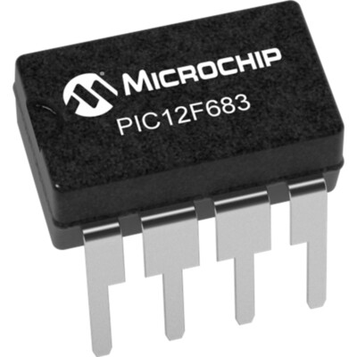 PIC12F683-I/P Microcontroller 2Kx14 Flash 6I/O 20MHz DIP8 Microchip