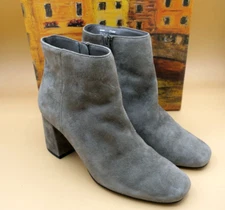 Bella Vita Womens Wilma Greay Kid Suede Leather Heels Boots 7.5 Medium