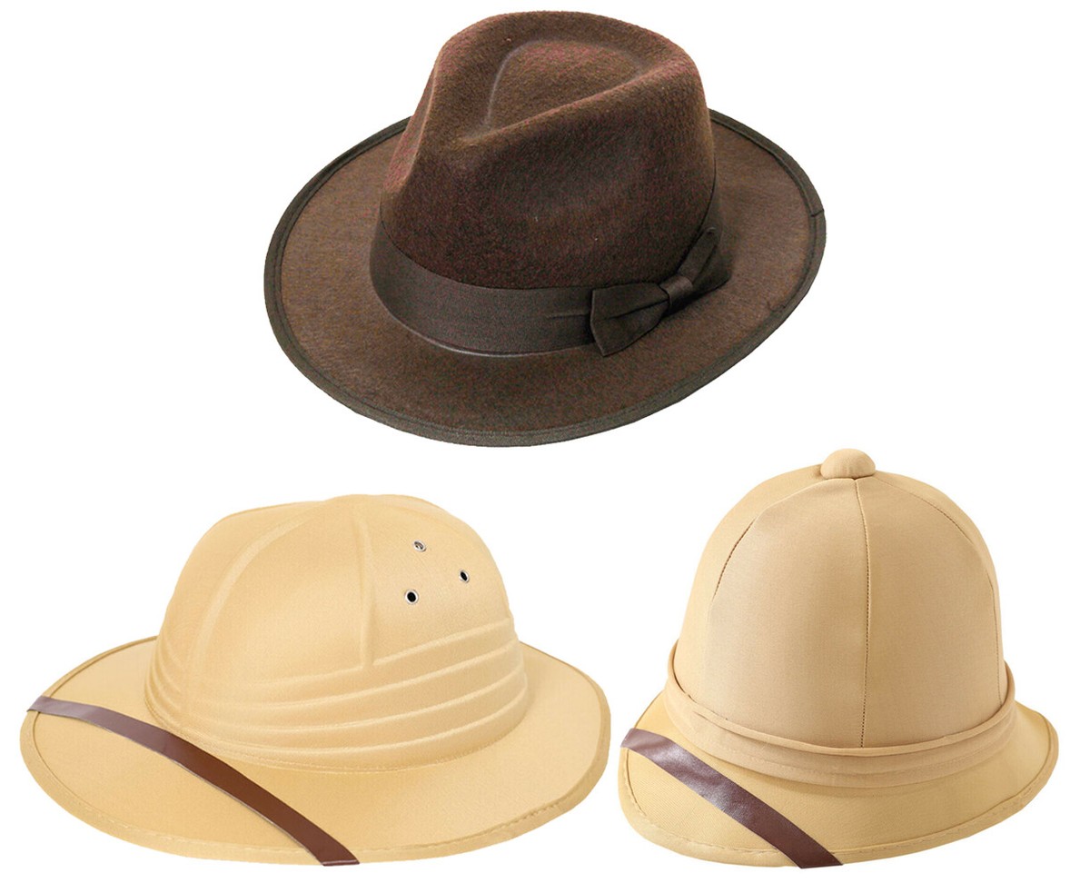 SAFARI HAT EXPLORER PITH HELMET ZOO KEEPER FANCY DRESS COSTUME