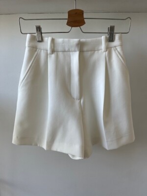 high waisted white dress shorts HDE Women's Chino High Waisted Summer Dress Shorts, White S