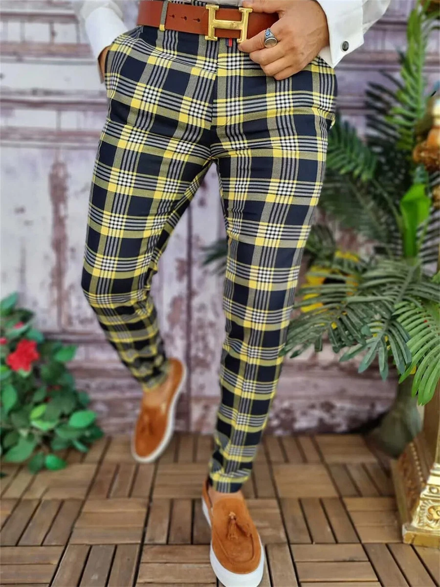 The Comeback of Plaid Trousers this summer season. Plaids all the way. |  Red plaid pants, Plaid pants outfit, Pants outfit men