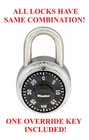 Master Lock 1525 Combination Padlock ALL LOCKS SAME COMBINATION! W/Control Key