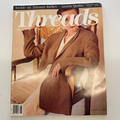 Threads Sewing back issue Magazines 1990 AUG/Sep #30 Machine-Sew TAUNTON'S 