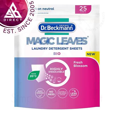 Dr Beckmann Magic Leaves Bio Laundry Detergent Washing Sheet Fresh Blossom Scent