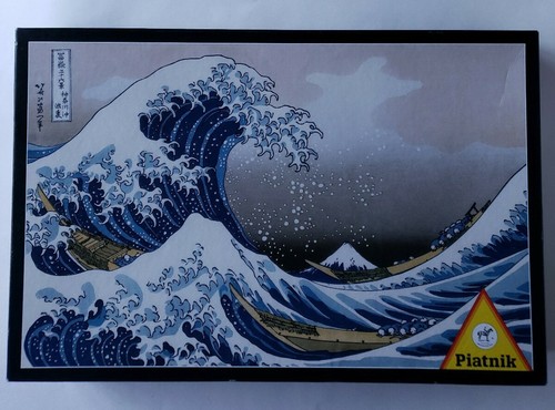Piatnik Hokusai The Great Wave 1000 Piece Jigsaw Puzzle Pieces uncounted 569845