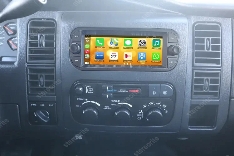For 2001 2002 2003 Dodge Durango Android 14 CarPlay Car Stereo Radio GPS SWC RDS Foto 3 de 4