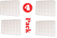 Durham 24 Compartment Clear Small Parts Compartment Box, LP24-CLEAR (Pack of 4)