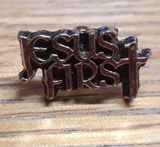 JESUS FIRST WITH CROSS LAPEL PIN NICE COLLECTABLE OR GIFT  