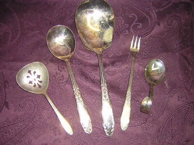Baby Fork King Edward Silverplate Baby Spoon Vintage Holmes