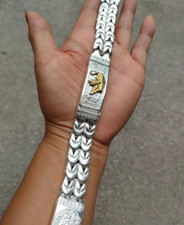 Men's 925 Silver Bracelet. Length 8.6 Inches