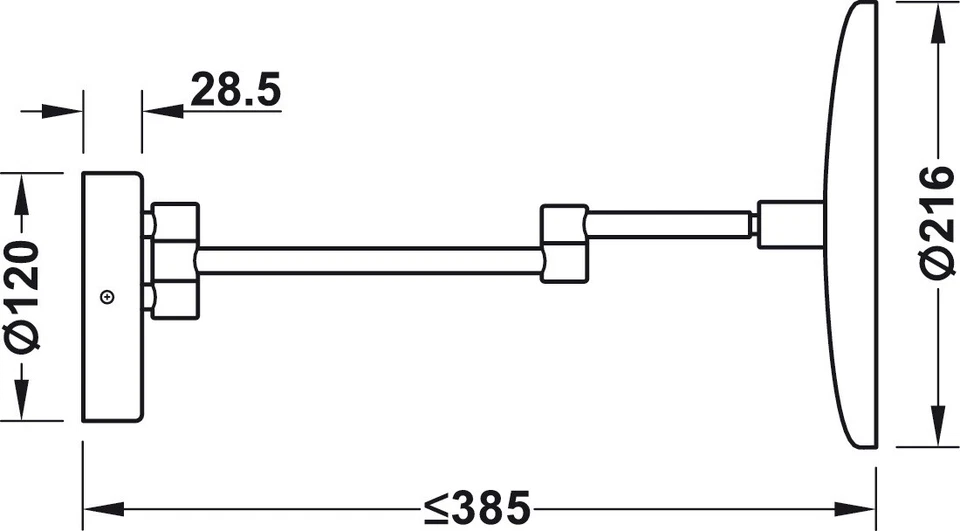LED Kosmetikspiegel mit 5-fach-Vergrößerung Schminkspiegel beleuchtet schwarz - Bild 2 von 3