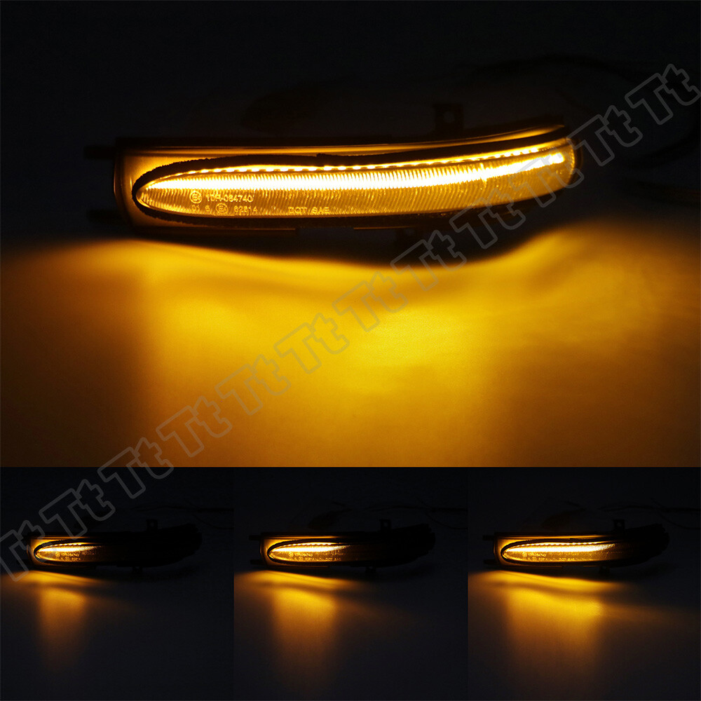 Dynamic Black LED Side Mirror Turn Signal Lamp For Honda Accord