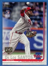 2019 Topps Series 1 150th Anniversary Gold Stamp #291 Enyel De Los Santos Rookie