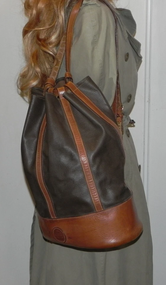 CHABRAND GRAND SAC MARIN EN TOILE ENDUITE ET CUIR - Photo 2/4
