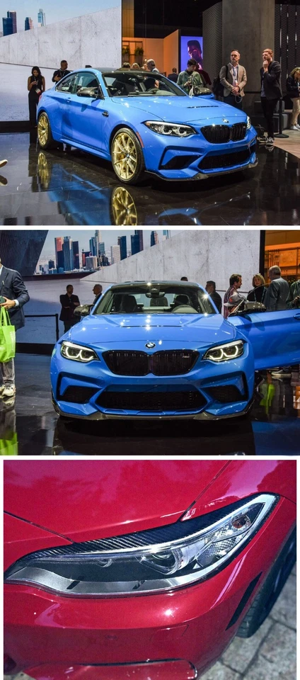 Faro de párpado de cejas de fibra de carbono real para BMW M2 F22 F23 220i 2014 18 Foto 4 de 4