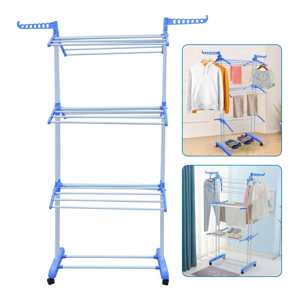 Movable outlet laundry rack