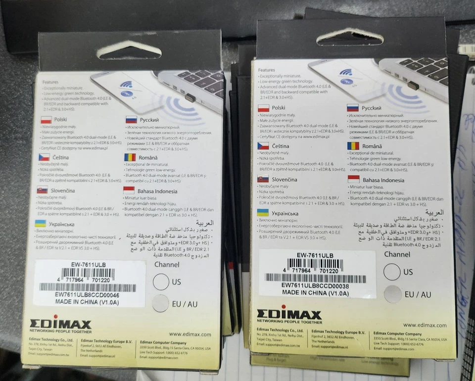 13x EDIMAX EW-7611ULB N150 Wi-Fi Bluetooth 4.0 USB Adapter (for EU/AU) - NEW! - Image 3 of 3