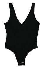 Alfani Intimates Solid Color Deep V-Neck Bodysuit S NWT Classic Black