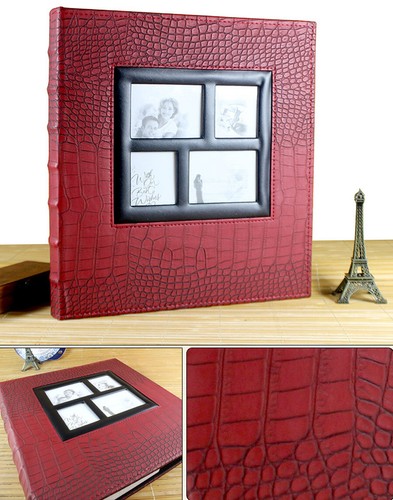 Leather Photo Album 400 Photos Storage Case Family Wedding Baby Memory Film Book - Picture 8 of 14