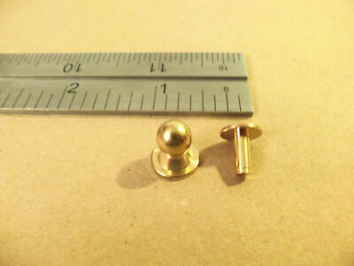 Sam Browne Solid Brass Button Studs (Pack Of 10)
