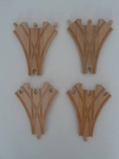 Holzeisenbahn Spielzeugeisenbahn Weichen Set 4 Teile - point-kids