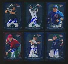 2013 Bowman Chrome TOP 100 Insert -Group of (6) *AUTOGRAPHED* w/ DAN VOGELBACH