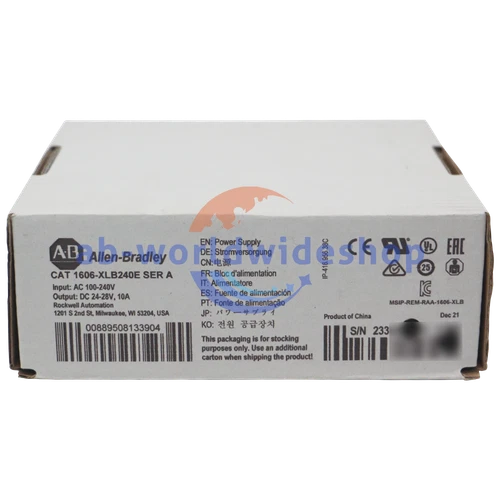 100% New 1606-XLE240E —XLE Power Supply 240W 24VDC 10A 120/240V AC Input Voltage