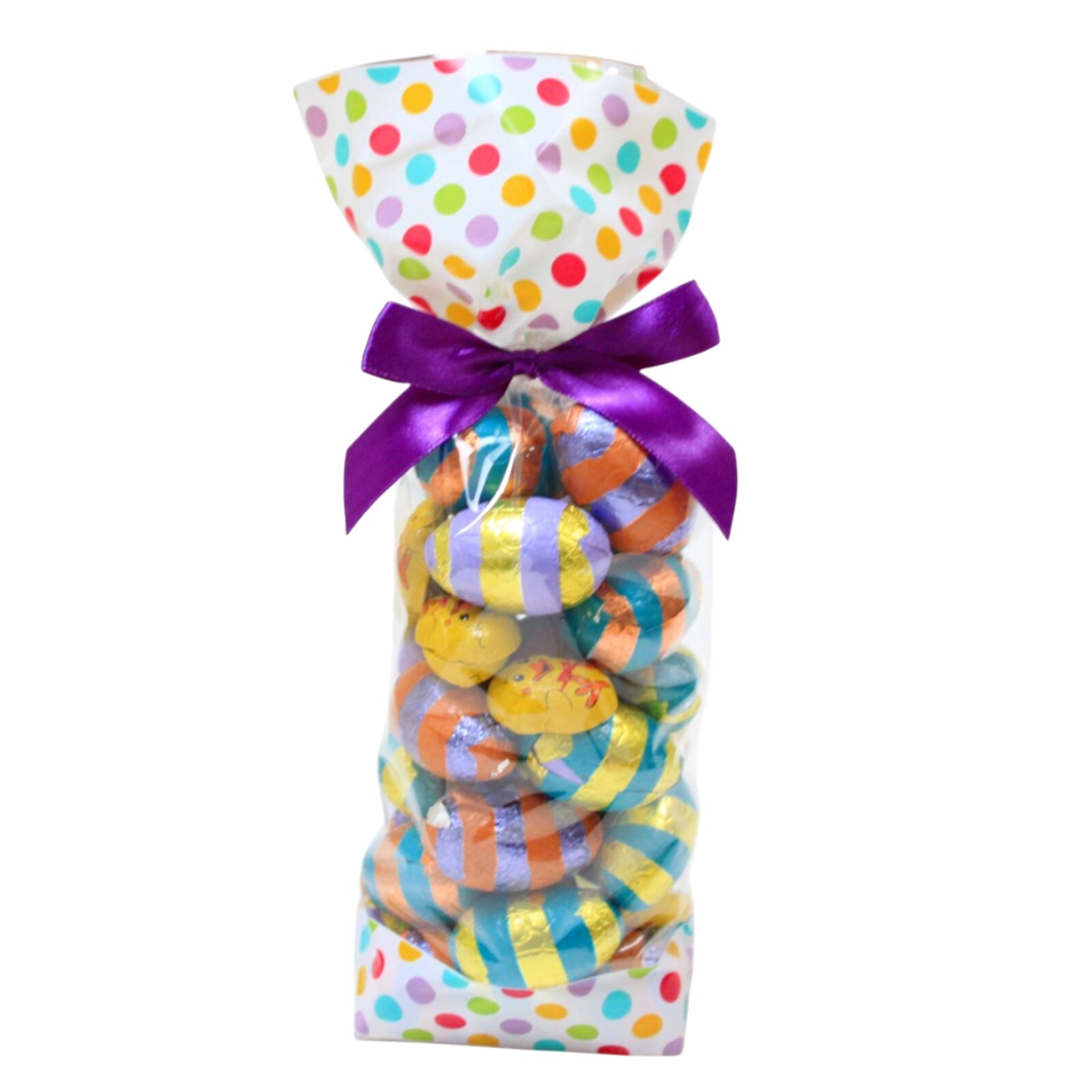 SPOTTY Polka Dot Block Bottom Candy Treat Sweet Wedding Favour Bags x 50