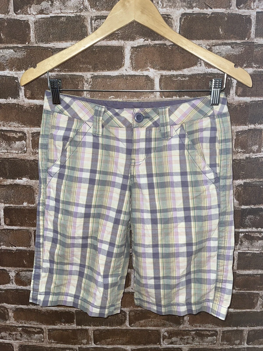 AEROPOSTALE WOMENS SIZE 0 PLAID BERMUDA SHORTS CHECKERS POCKETS