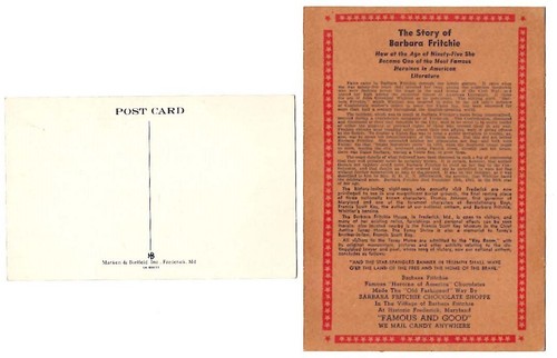 BARBARA FRITCHIE ~ Pair of Cards with John Greenleaf Whittier Poem - Picture 2 of 2