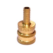 Foster 38HS ST Series 3/8" x 3/8" Hose Barb Brass Quick Couplers Straight Thru