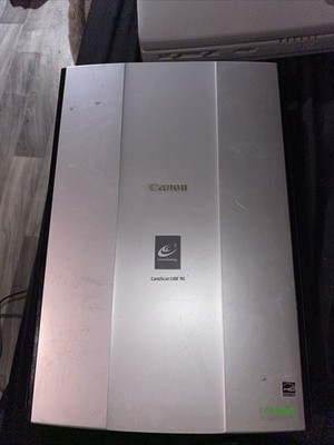 silver Canon CanoScan LiDE 90 flatbed scanner